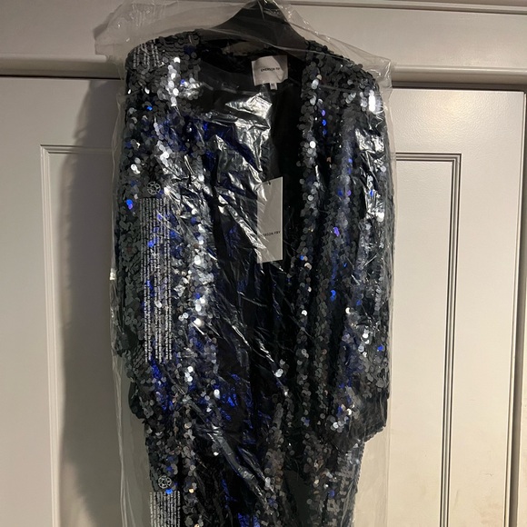 SEQUIN JACKET - GUNMETAL SEQUINS. M/L NWT - Picture 9 of 13